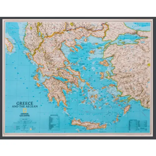 Grecja Classic mapa ścienna polityczna na podkładzie do wpinania 1:1 494 000