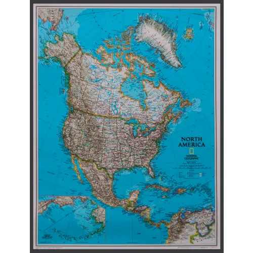 Ameryka Północna Classic mapa ścienna polityczna na podkładzie magnetycznym 1:14 009 000