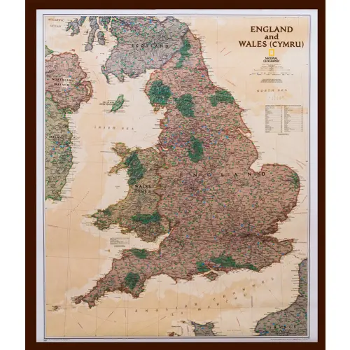 Anglia i Walia Executive mapa ścienna polityczna na podkładzie magnetycznym 1:868 420