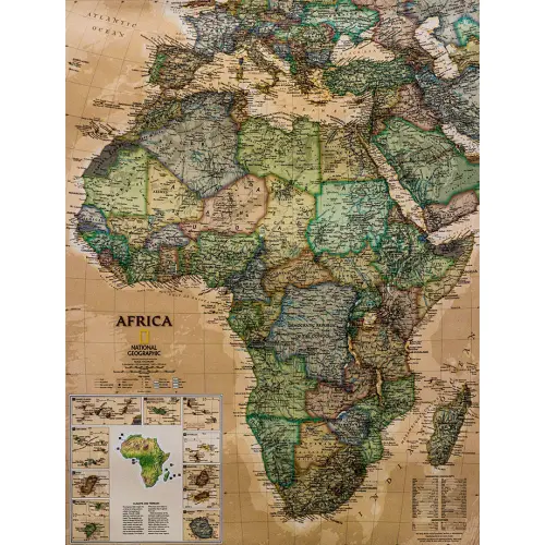 Afryka Executive mapa ścienna polityczna arkusz papierowy 1:14 244 000