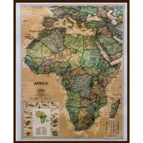 Afryka Executive mapa ścienna polityczna na podkładzie magnetycznym 1:14 244 000