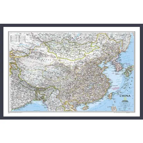 Chiny Classic mapa ścienna polityczna na podkładzie magnetycznym 1:7 804 000