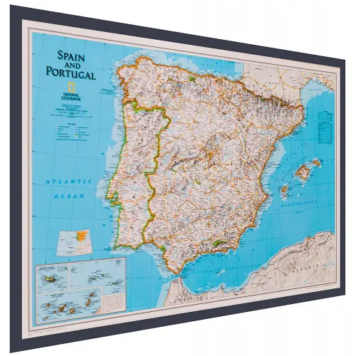 Hiszpania i Portugalia Classic mapa ścienna polityczna na podkładzie magnetycznym 1:2 074 000