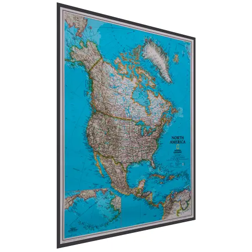 Ameryka Północna Classic mapa ścienna polityczna na podkładzie magnetycznym 1:14 009 000