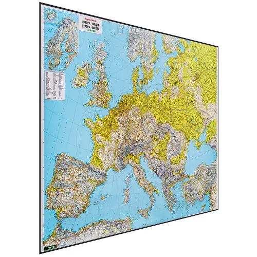 Europa mapa ścienna drogowa na podkładzie 1:3 500 000
