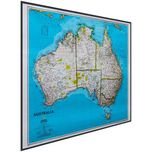 Australia Classic mapa ścienna polityczna na podkładzie do wpinania 1:6 413 000