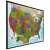 USA Decorator mapa ścienna polityczna na podkładzie do wpinania 1:2 815 000