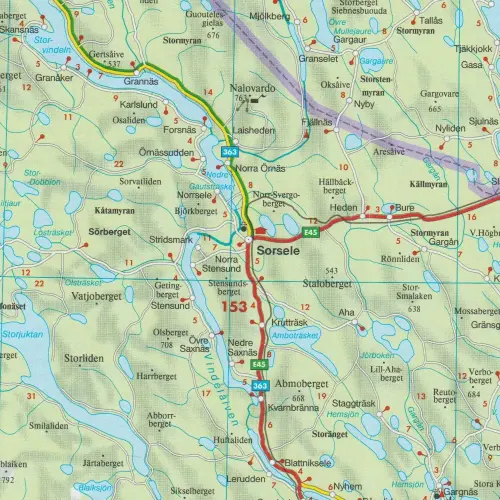 Szwecja cz.5 część północna mapa 1:400 000 Freytag & Berndt