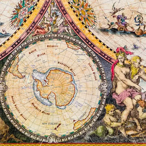 Świat mapa ścienna stylizowana Vintage, na podkładzie magnetycznym