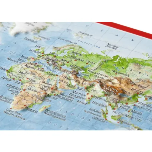 Pocztówka Świat mapa plastyczna