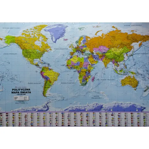 Świat polityczny mapa ścienna arkusz laminowany 1:20 000 000