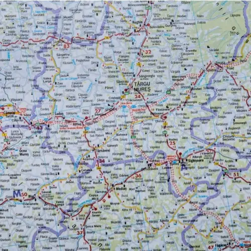 Rumunia mapa ścienna samochodowa na podkładzie 1:700 000