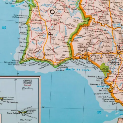 Hiszpania i Portugalia Classic mapa ścienna polityczna arkusz laminowany 1:2 074 000