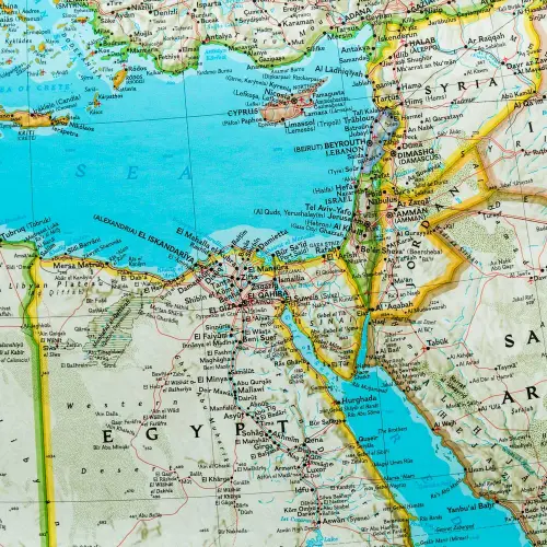 Kraje Śródziemnomorskie Classic mapa ścienna polityczna arkusz laminowany 1:6 957 000