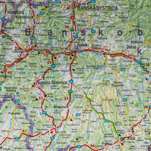 Słowacja mapa ścienna samochodowa 1:400 000