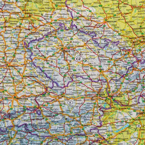 Europa mapa ścienna drogowa arkusz papierowy 1:3 500 000