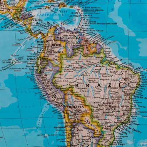 Świat Classic mapa ścienna polityczna arkusz laminowany w tubie, 1:37 213 000