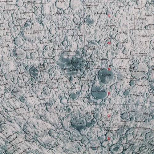 Księżyc mapa ścienna arkusz papierowy