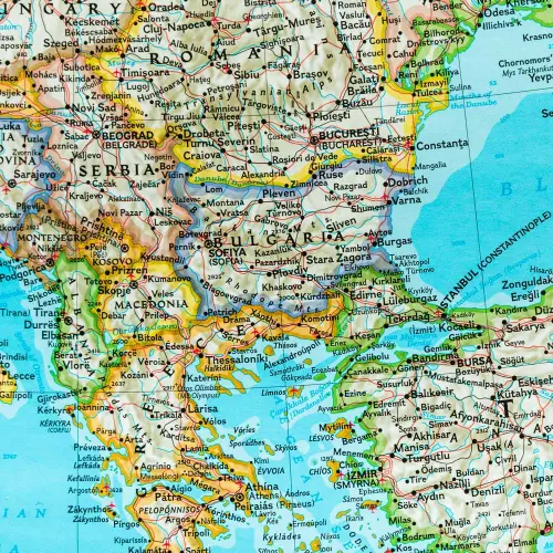 Kraje Śródziemnomorskie Classic mapa ścienna polityczna arkusz papierowy 1:6 957 000