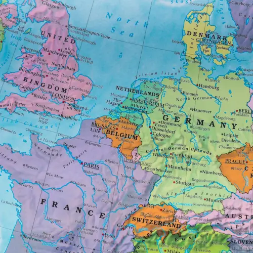 Europa mapa ścienna polityczna arkusz laminowany, 1:6 000 000