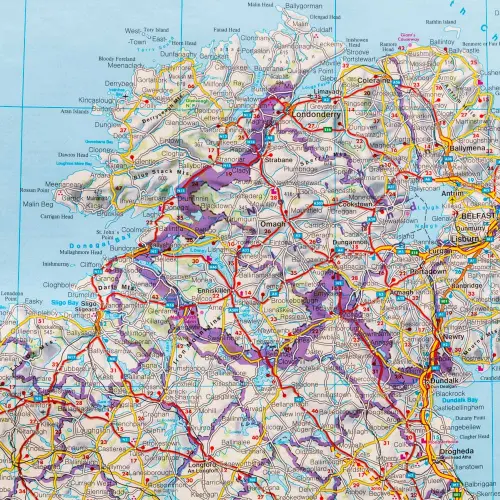 Wielka Brytania mapa ścienna drogowa 1:900 000