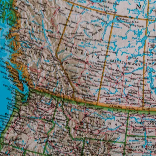 Ameryka Północna Classic mapa ścienna polityczna na podkładzie 1:14 009 000