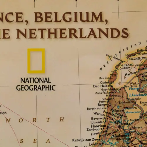 Francja, Belgia, Holandia Executive mapa ścienna polityczna na podkładzie 1:1 953 000