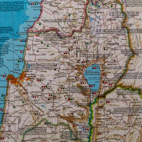 Ziemia Święta Classic mapa ścienna polityczna arkusz papierowy 1:405 500