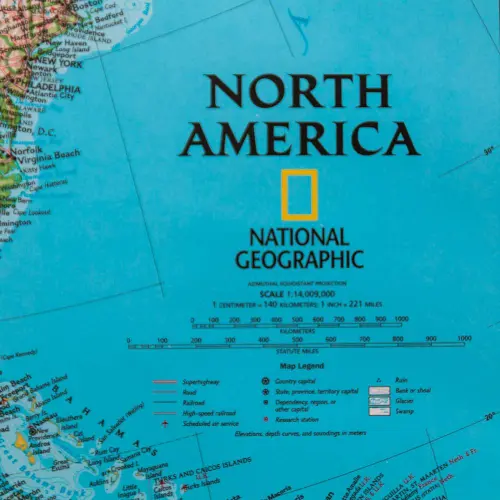 Ameryka Północna Classic mapa ścienna polityczna na podkładzie do wpinania 1:14 009 000