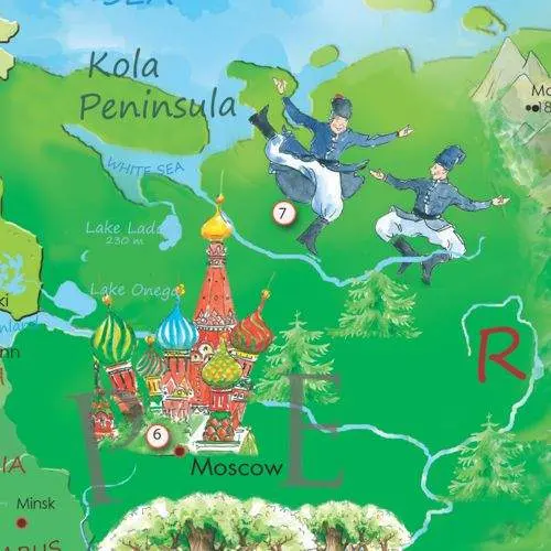 The world of the Young Explorer wall map for children - sticker
