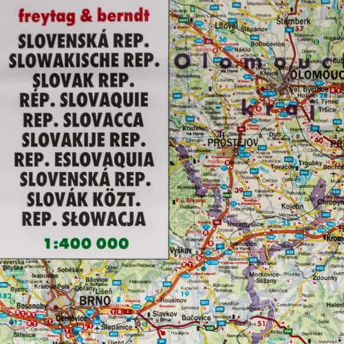 Słowacja mapa ścienna samochodowa 1:400 000