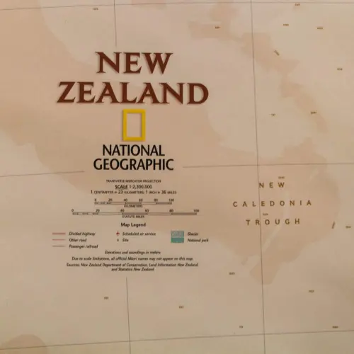 Nowa Zelandia Executive mapa ścienna polityczna arkusz papierowy 1:2 300 000