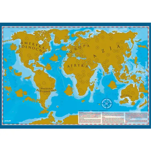 Mapa zdrapka dla dzieci - Świat Młodego Odkrywcy