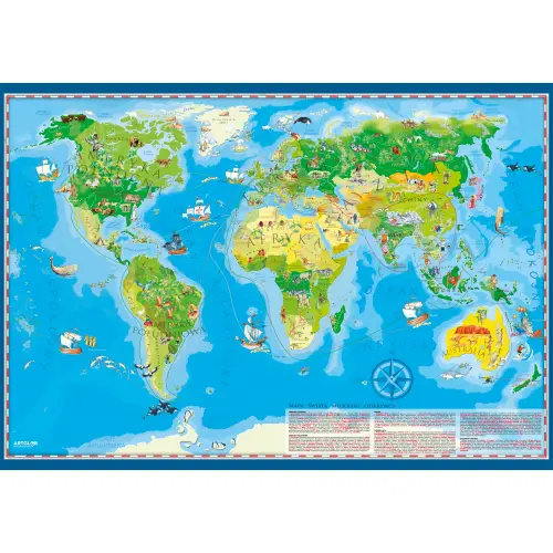 Mapa zdrapka dla dzieci - Świat Młodego Odkrywcy
