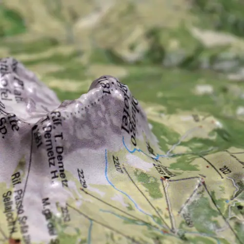Dolomity 3D - mapa ścienna plastyczna w ramie, 1:50 000, Global Map