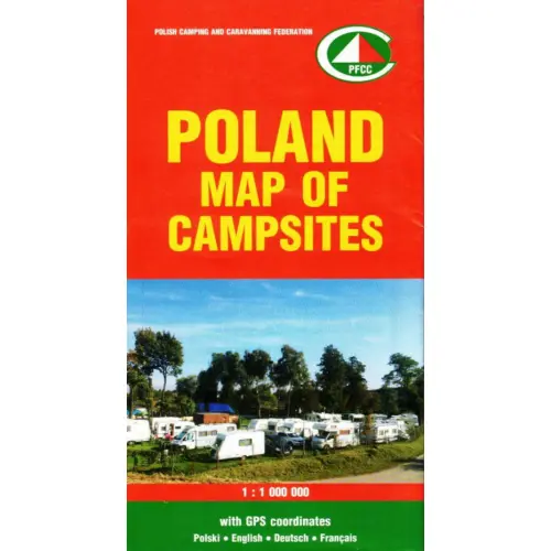 Polska - mapa campingów, 1:1 000 000