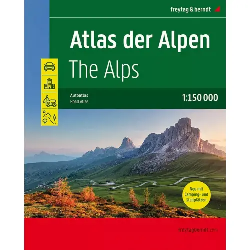 Alpy atlas samochodowy, 1:150 000, Freytag&Berndt