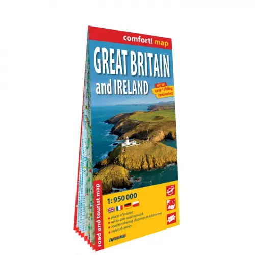 Great Britain and Ireland, 1:950 000, mapa samochodowa, ExpressMap