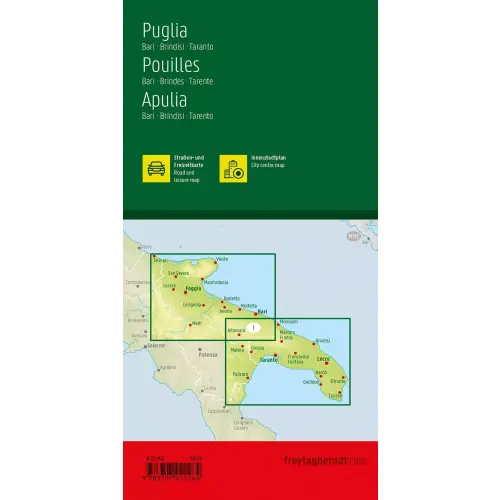 Apulia, 1:150 000, mapa samochodowa, Freytag&Berndt