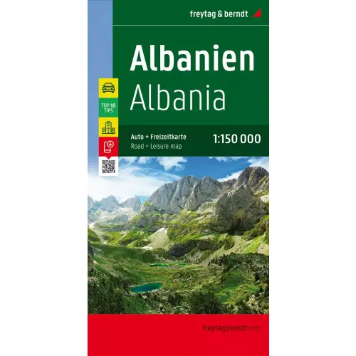 Albania, 1:150 000, mapa samochodowa, Freytag&Berndt