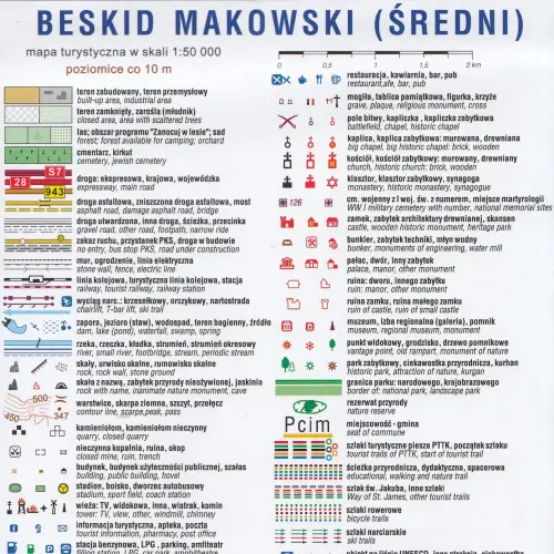 Beskid Makowski, 1:50 000