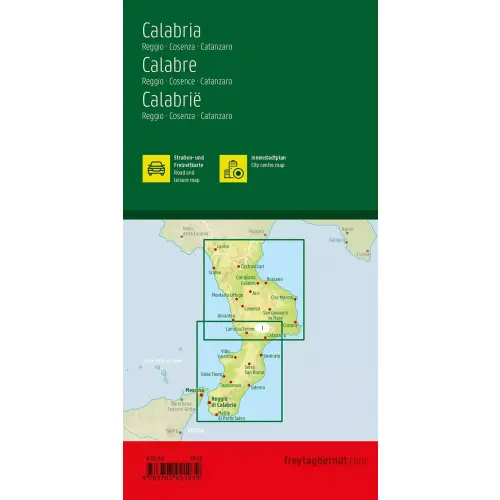Kalabria, 1:150 000, mapa samochodowa, Freytag&Berndt