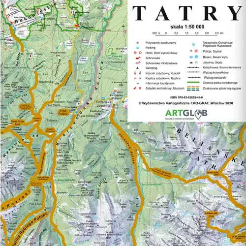 Tatry - mapa zdrapka, 1:50 000