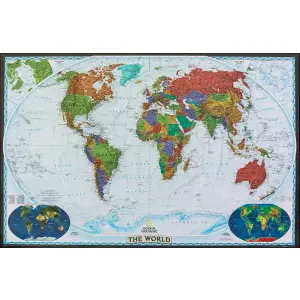 Świat Decorator mapa ścienna polityczna arkusz laminowany 1:29 802 000