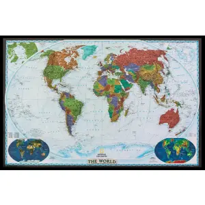 Świat Decorator mapa ścienna polityczna na podkładzie 1:29 802 000