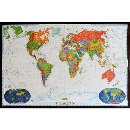 Świat Decorator mapa ścienna polityczna arkusz laminowany 1:18 384 000
