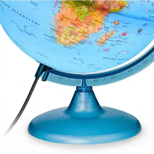 Safari globus podświetlany fizyczny / polityczny, kula 25 cm