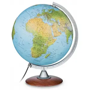 Tattile globus podświetlany plastyczny, fizyczny / polityczny kula 30 cm